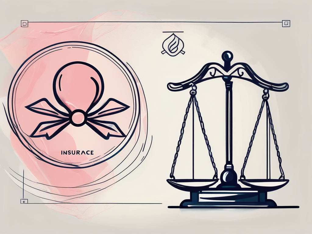 A life insurance policy document next to a symbol of cancer