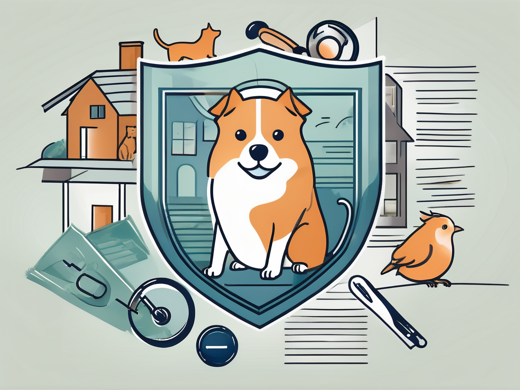 Various types of pets such as a dog