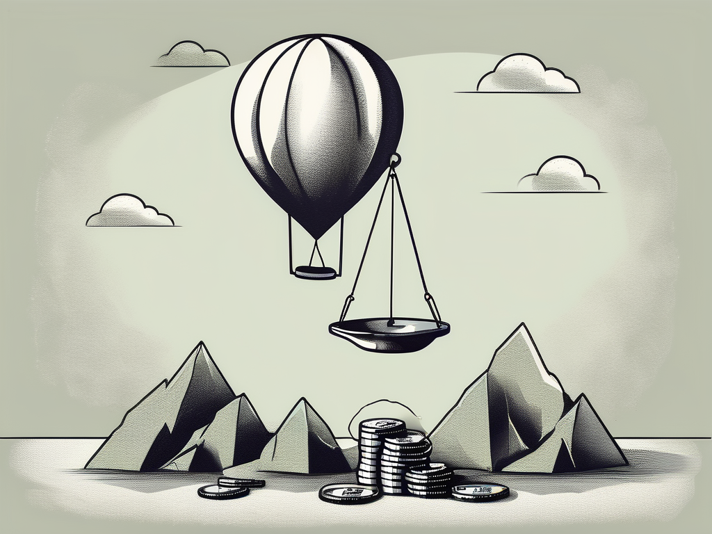 A scale balancing a bag of money and an insurance policy