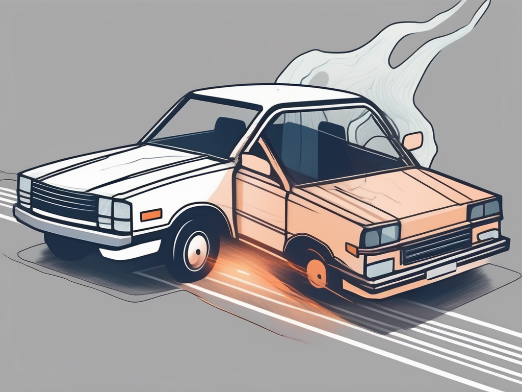 Two vehicles involved in a collision on a road
