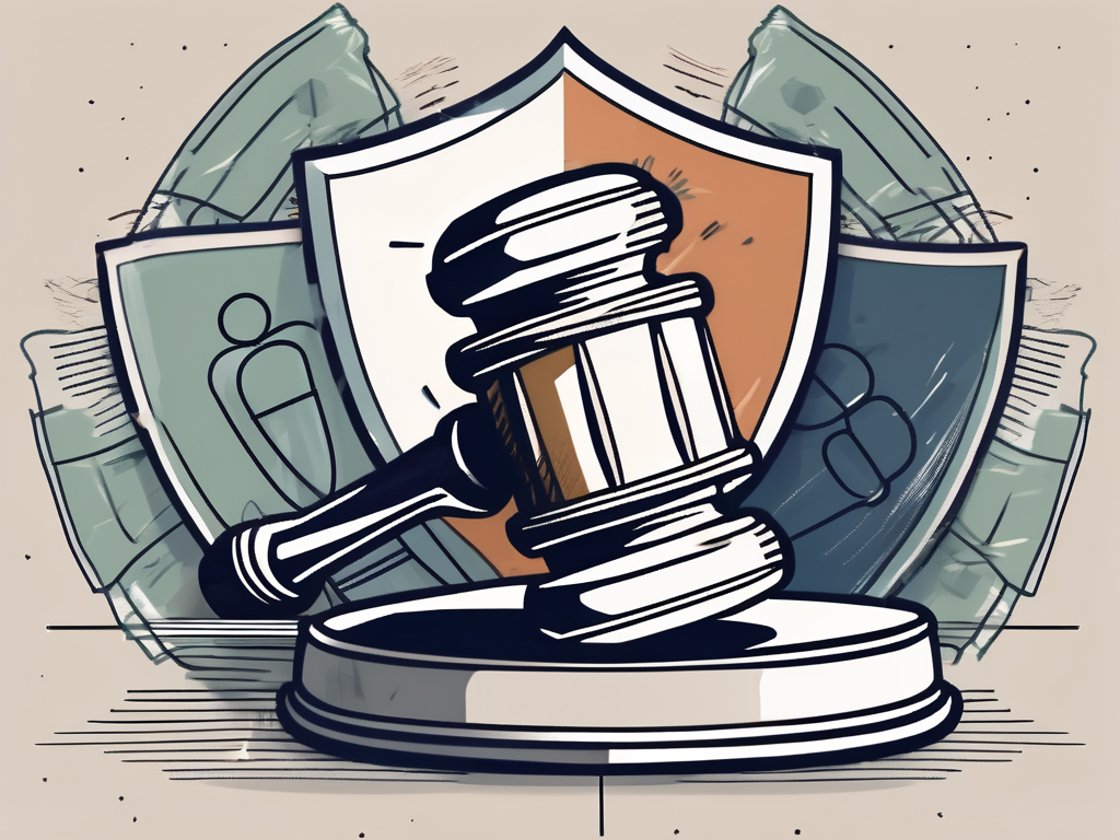 A gavel and a shield